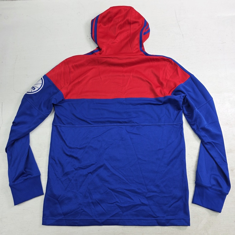 Adidas Philadelphia 76ers Hoodie Jersey Men's M Blue Red Pullover NBA Basketball - Picture 9 of 12